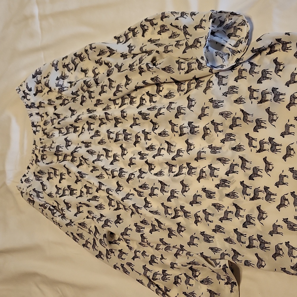 DownEast Zebra Shirt Size L - Picture 3 of 3